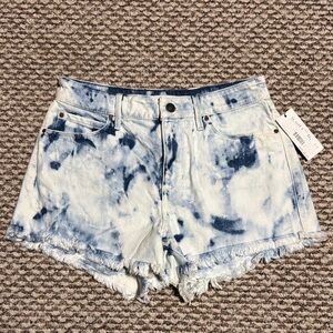 Tie-Dye Denim Shorts